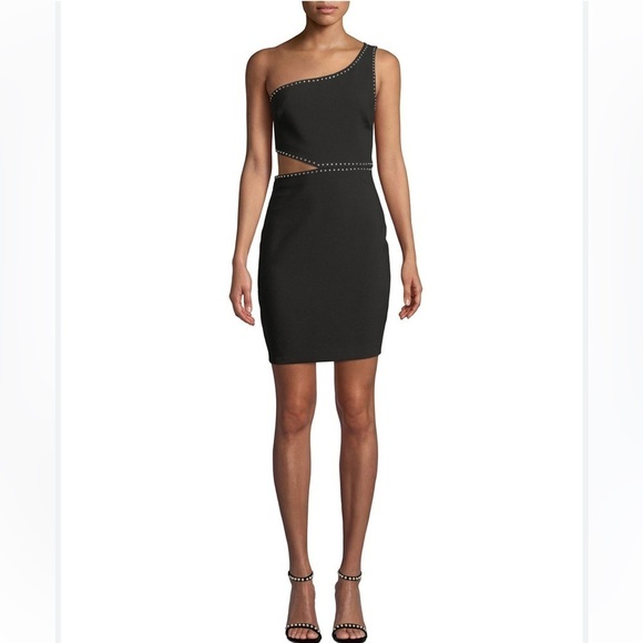 NWT Likely Portia Studded One-Shoulder Cutout Cocktail Dress - Picture 2 of 7